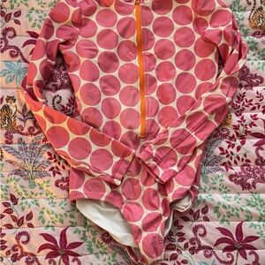 Primary Kids Swimwear Pink Polka Dot Swimsuit